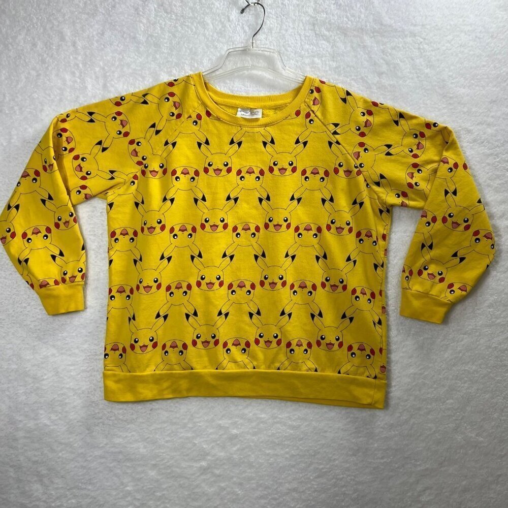 Y2k Pokemon Rare Measures as a Womens L Yellow Pikachu Crew Neck Sweatshirt AOP